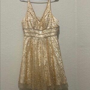 Elegant Gold Sequin Dress
